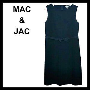 MAC & JAC Black textured sleeveless tailored dress
